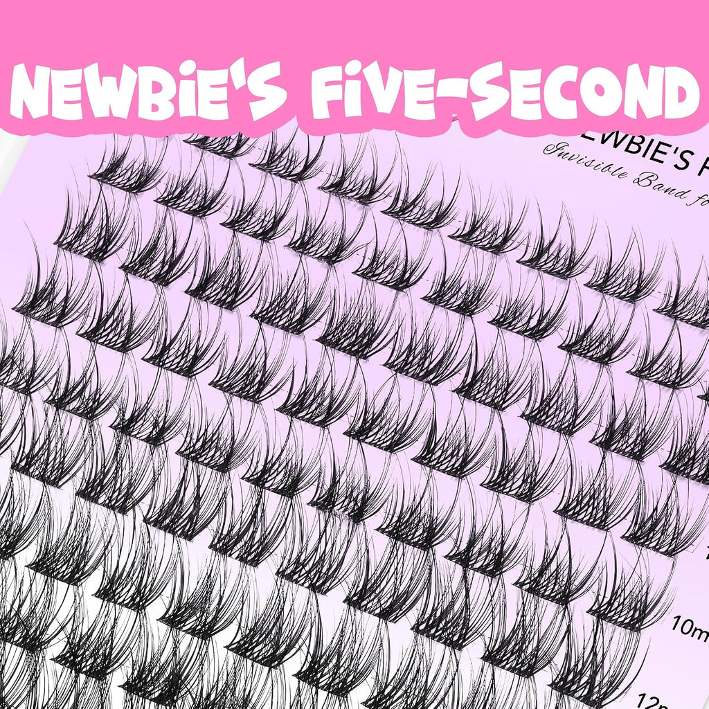 VEYESBEAUTY Manga Lash Clusters Eyelash Extensions Thin & Invisible Band