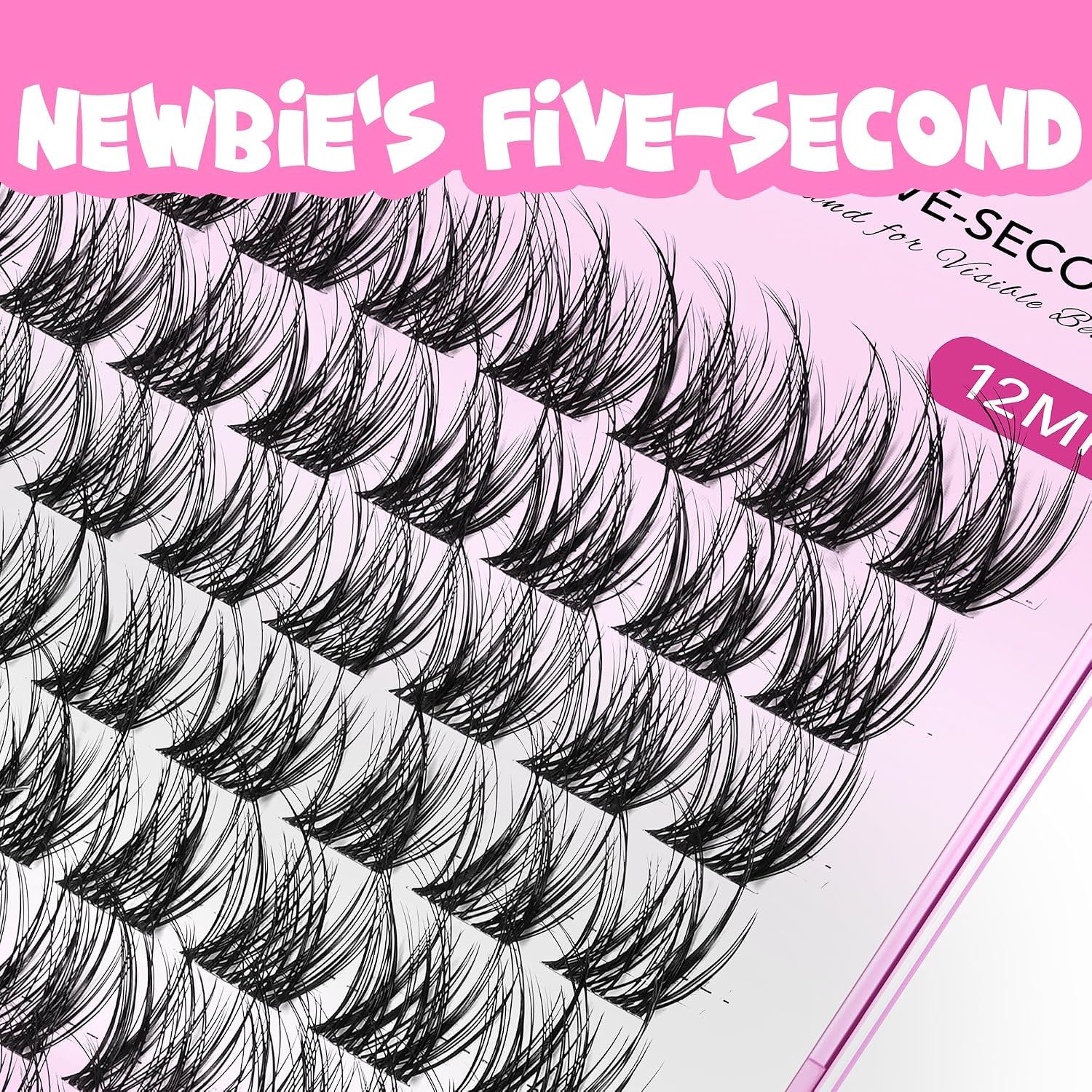 VEYESBEAUTY Manga Lash Clusters Eyelash Extensions Thin & Invisible Band