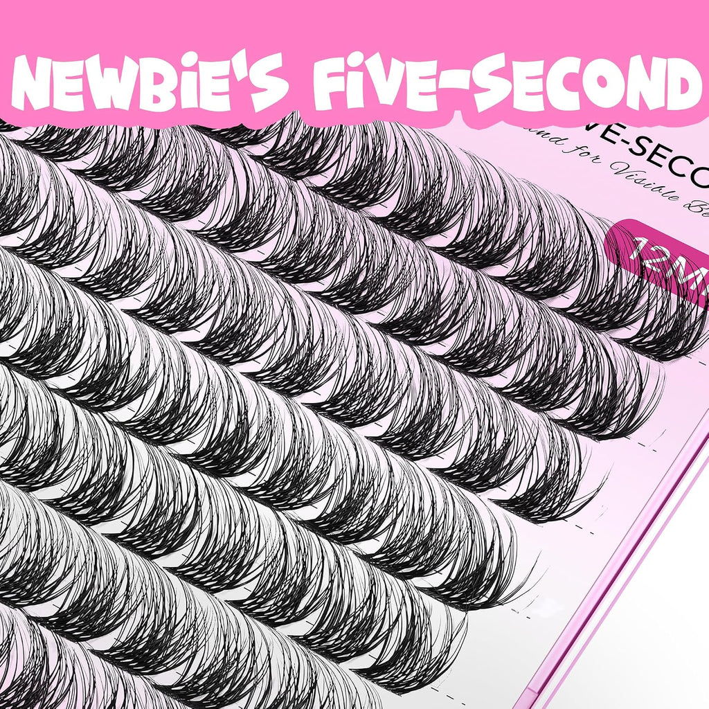 VEYESBEAUTY Manga Lash Clusters Eyelash Extensions Thin & Invisible Band