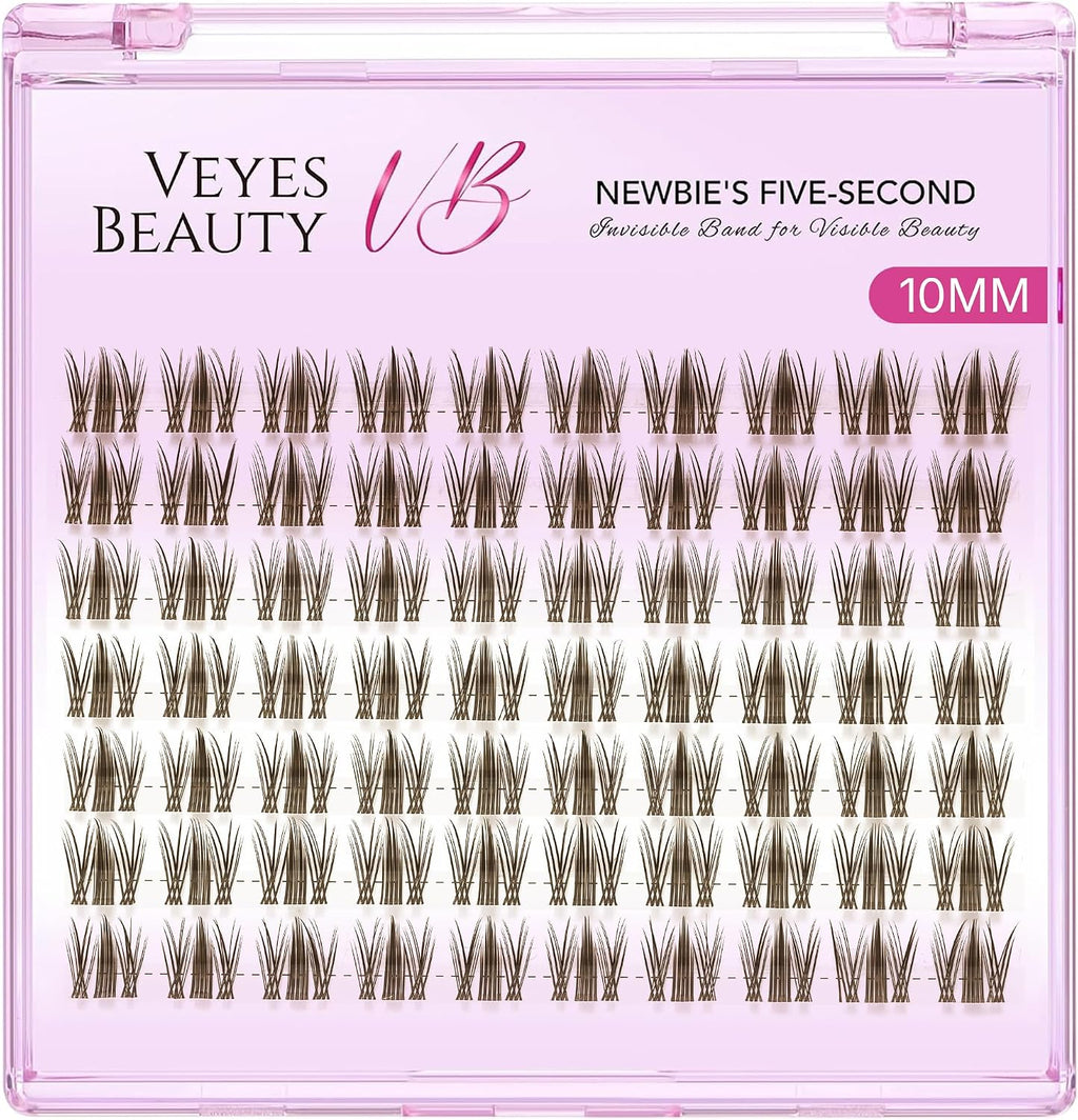 VEYESBEAUTY Manga Lash Clusters Eyelash Extensions Thin & Invisible Band