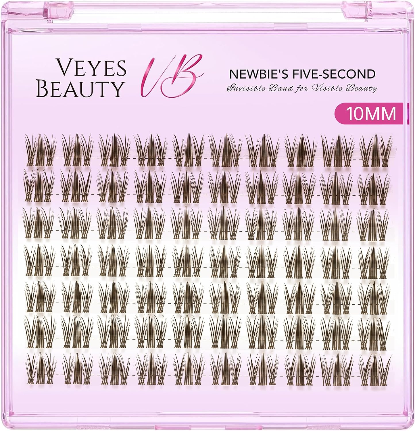 VEYESBEAUTY Manga Lash Clusters Eyelash Extensions Thin & Invisible Band