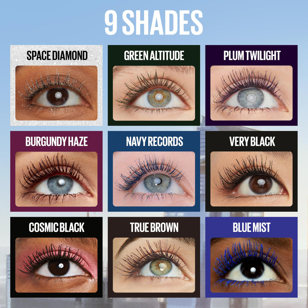 Maybelline Lash Sensational Sky High Washable Mascara Makeup, Volumizing, Lengthening, Defining, Curling, Multiplying, Buildable Formula, Blackest Black, 1 Count