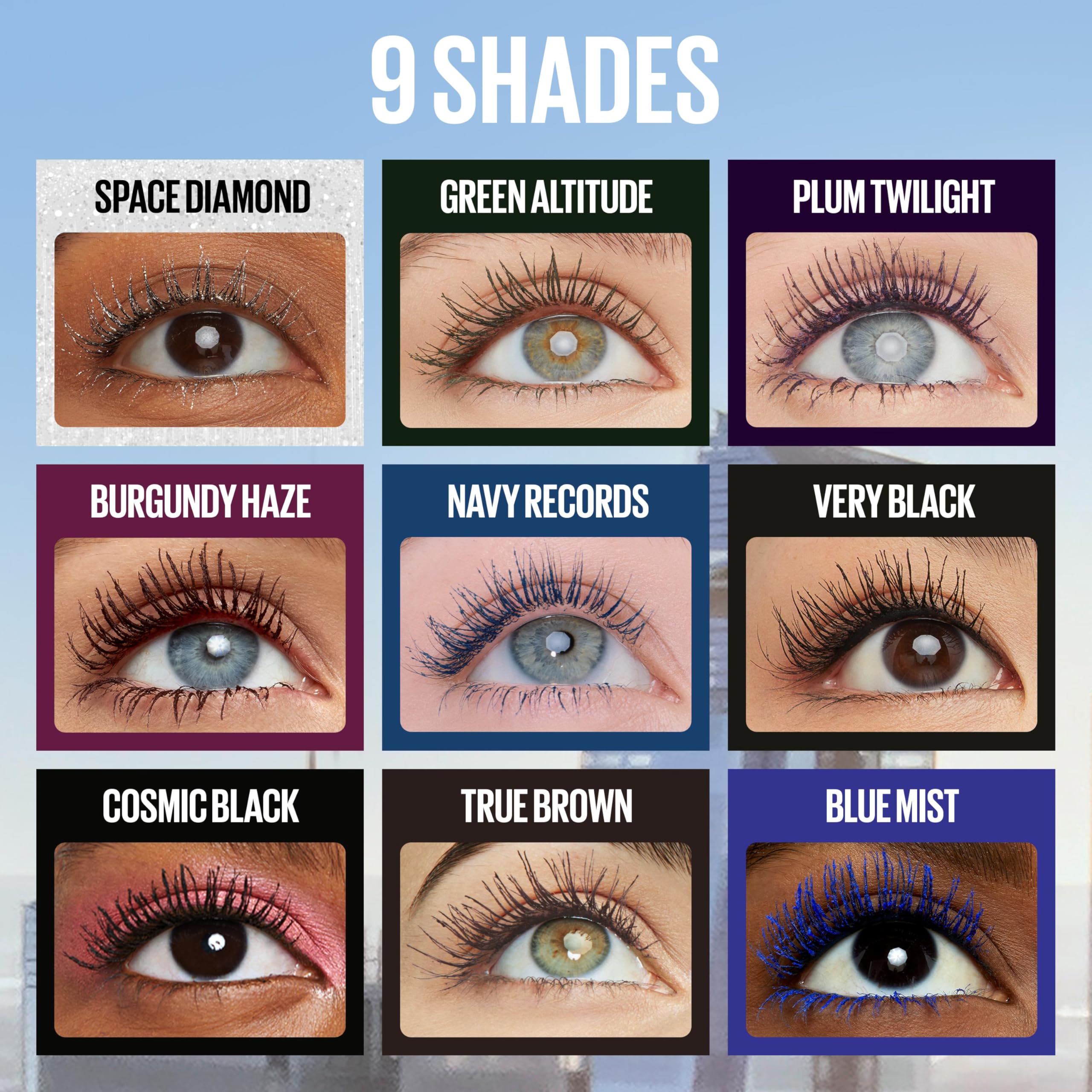Maybelline Lash Sensational Sky High Washable Mascara Makeup, Volumizing, Lengthening, Defining, Curling, Multiplying, Buildable Formula, Blackest Black, 1 Count