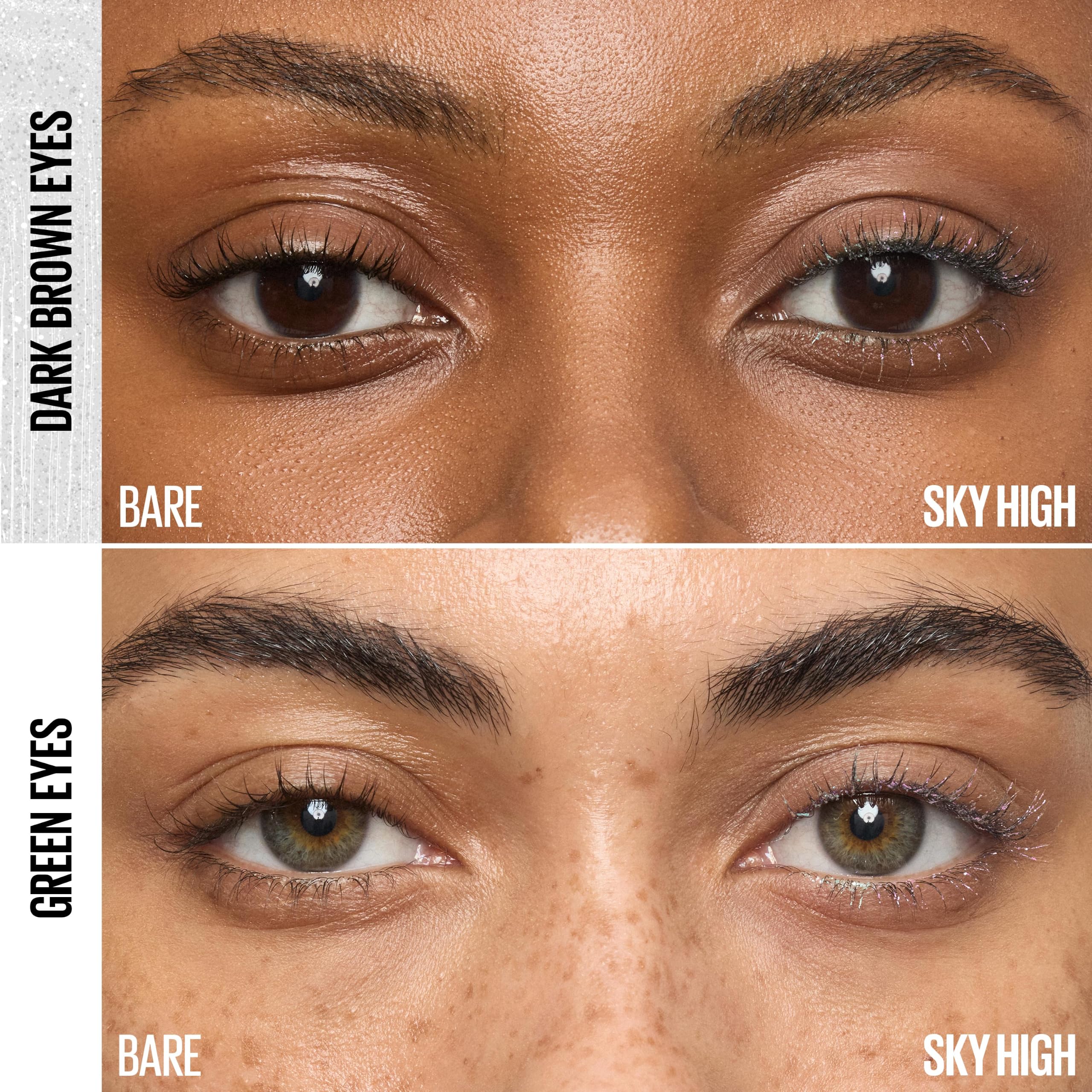 Maybelline Lash Sensational Sky High Washable Mascara Makeup, Volumizing, Lengthening, Defining, Curling, Multiplying, Buildable Formula, Blackest Black, 1 Count