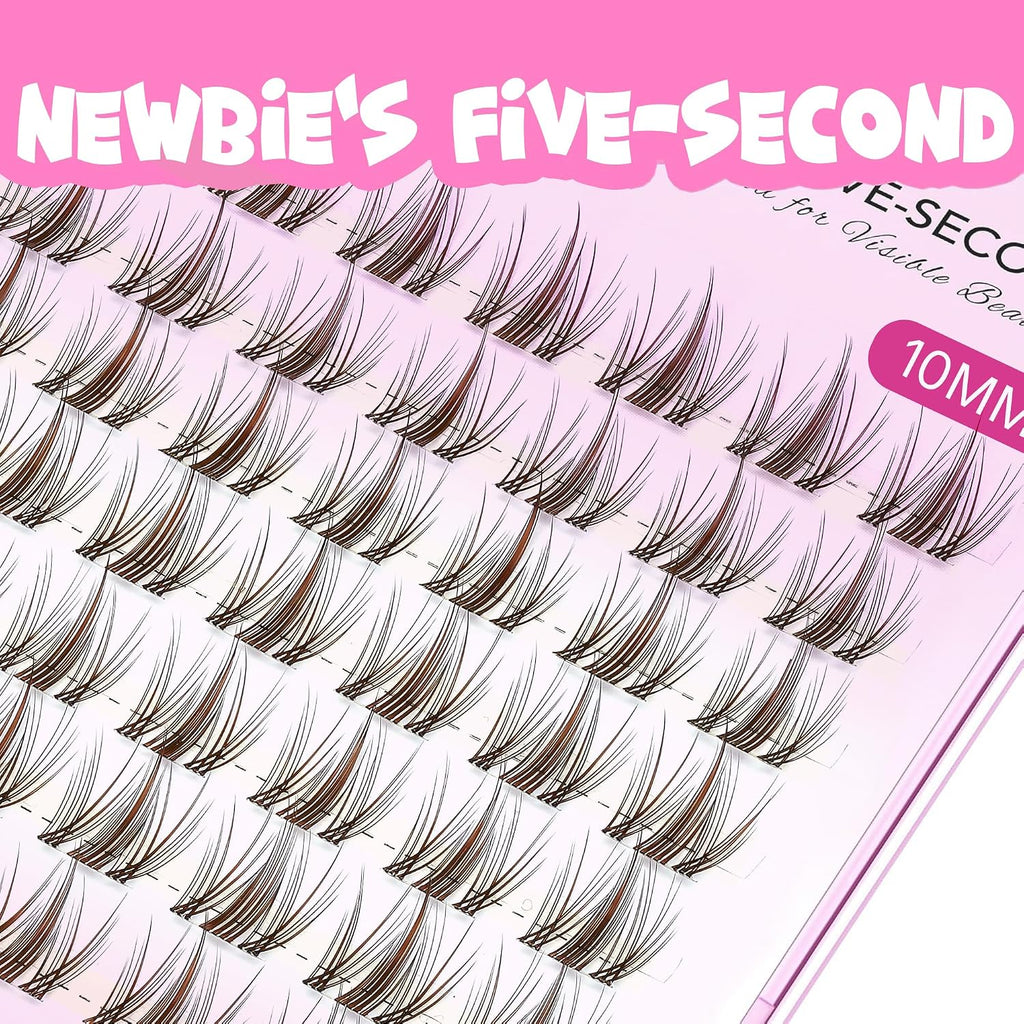 VEYESBEAUTY Manga Lash Clusters Eyelash Extensions Thin & Invisible Band