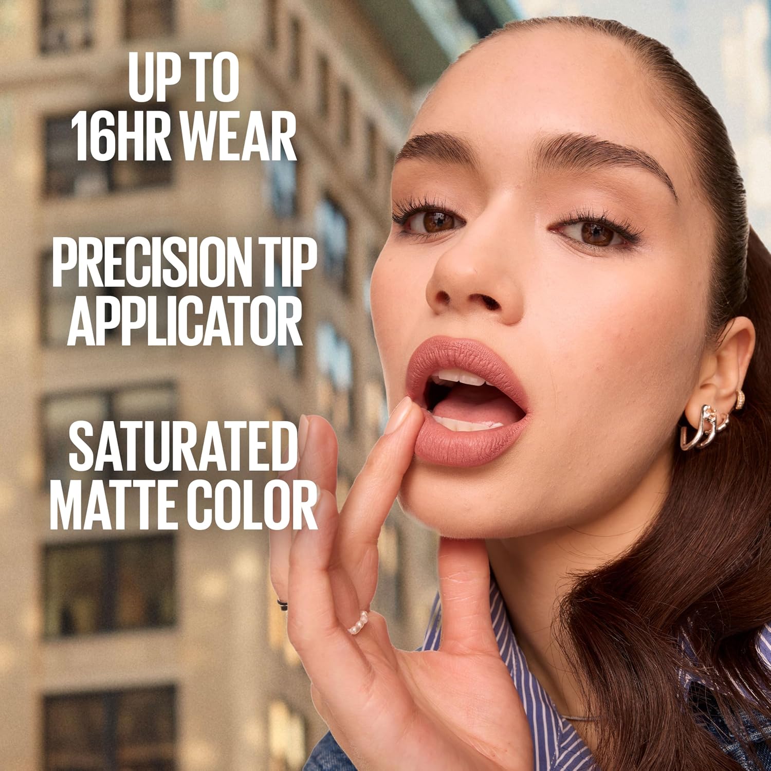 Maybelline New York SuperStay Matte Ink 16H Liquid Lipstick in 65 Seductress 5ml: Super-Saturated Transfer-Resistant Matte Finish with Precision Arrow Applicator for All-Day Wear