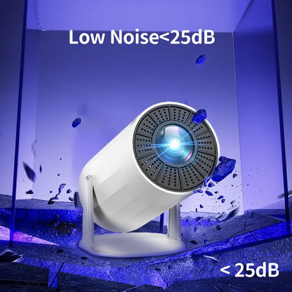 Smart projector, supports 4K/1080P/720P dual WiFi 2.4/5G/BT 5.0, 210ANSI, 720P native resolution for home theater movie night