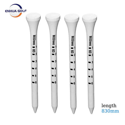 Golf Tees 70mm Wood 100 PCS Professional White Wooden Striped Digital Scale Golf Tees 83mm White Golf Wood Tee Golf Accesories