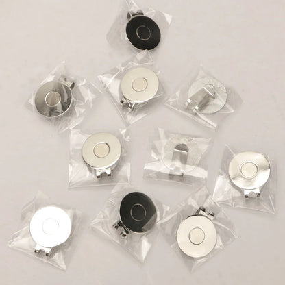 10Pcs 25mm High Quality Golf Hat Visor Cap Clip Golf Ball Aiming Zinc Alloy Magnetic Marker Professional Golf Training Aids