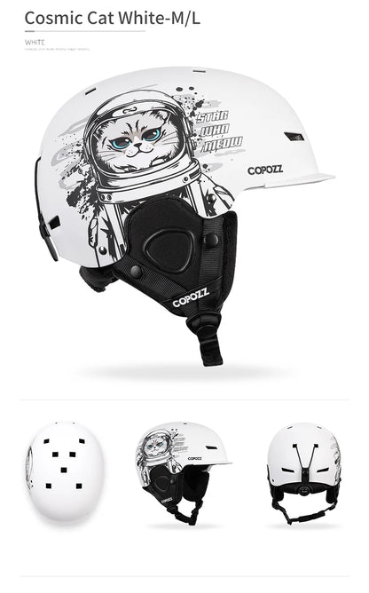 COPOZZ New Unisex Ski Helmet Certificate Half-covered Anti-impact Skiing Helmet For Adult and Kids Snow Safety Snowboard Helmet