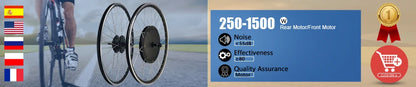 Electric Bicycle Conversion Kit 36V48V 500W Rear Rotate Brushless Gearless Hub Motor  20-29inch 700C For Ebike Conversion Kit