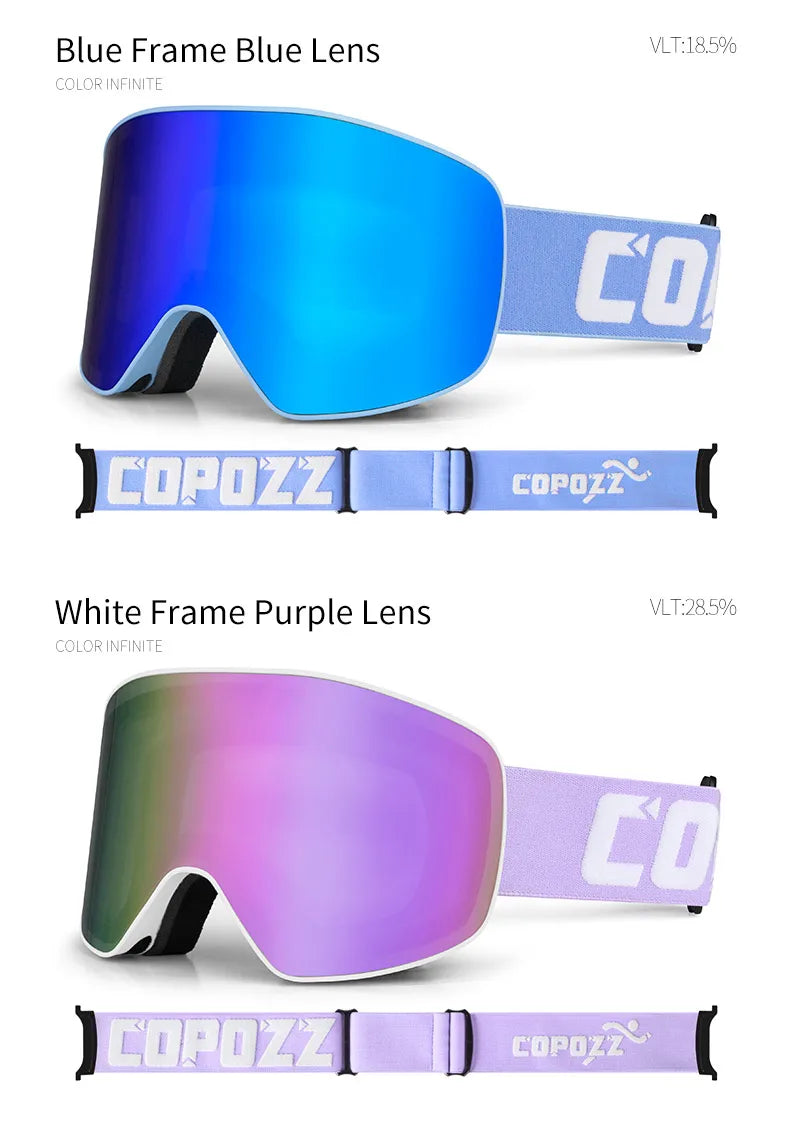 COPOZZ Brand Ski Goggles Men Women double layers big Snowboard Goggles Anti-fog UV400 Skate Skiing Snowboard Goggles