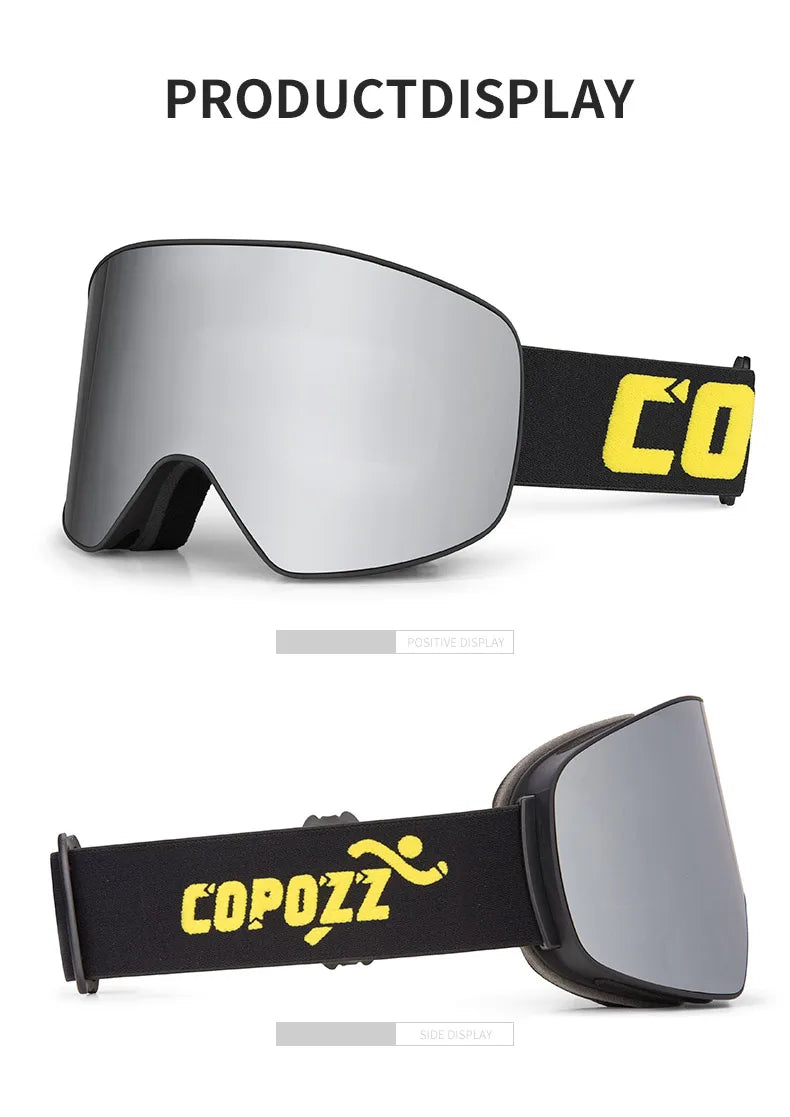 COPOZZ Brand Ski Goggles Men Women double layers big Snowboard Goggles Anti-fog UV400 Skate Skiing Snowboard Goggles