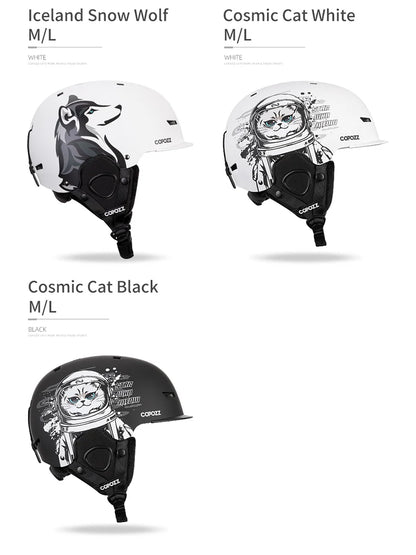 COPOZZ New Unisex Ski Helmet Certificate Half-covered Anti-impact Skiing Helmet For Adult and Kids Snow Safety Snowboard Helmet