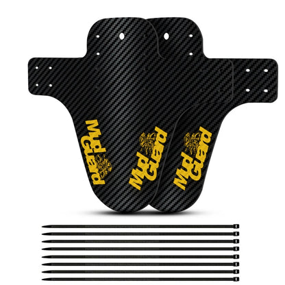 2Pcs Mountain Bike Mudguard 3D Carbon Fiber Twill MTB Fender Front/Rear Tire Wheel Universal Suitable For Disc Brake Bicycle
