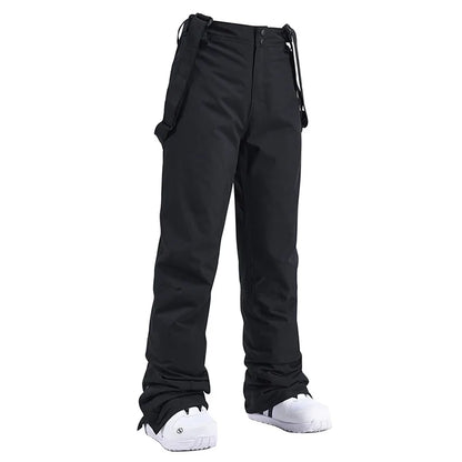 High Quality Men Women Winter Thick Warm Skiing Pants Windproof Waterproof Suspender Trousers Snow Snowboard Pants Plus Size