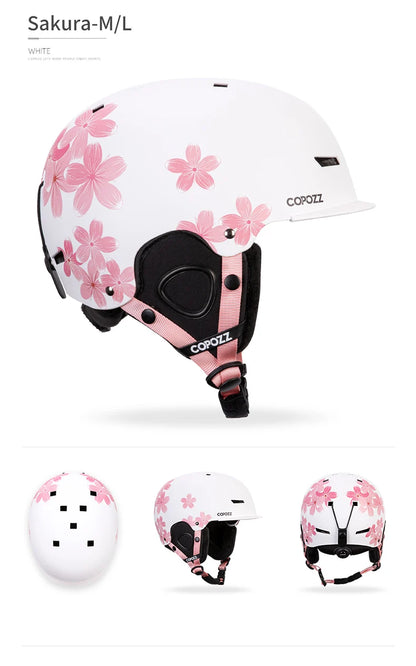 COPOZZ New Unisex Ski Helmet Certificate Half-covered Anti-impact Skiing Helmet For Adult and Kids Snow Safety Snowboard Helmet