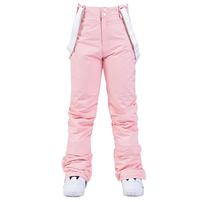 High Quality Men Women Winter Thick Warm Skiing Pants Windproof Waterproof Suspender Trousers Snow Snowboard Pants Plus Size