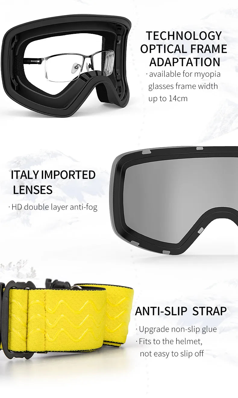 COPOZZ Brand Ski Goggles Men Women double layers big Snowboard Goggles Anti-fog UV400 Skate Skiing Snowboard Goggles
