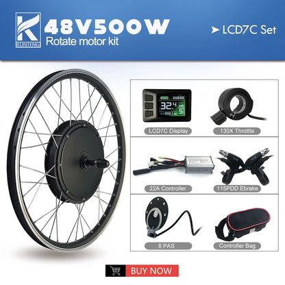 Electric Bicycle Conversion Kit 36V48V 500W Rear Rotate Brushless Gearless Hub Motor  20-29inch 700C For Ebike Conversion Kit