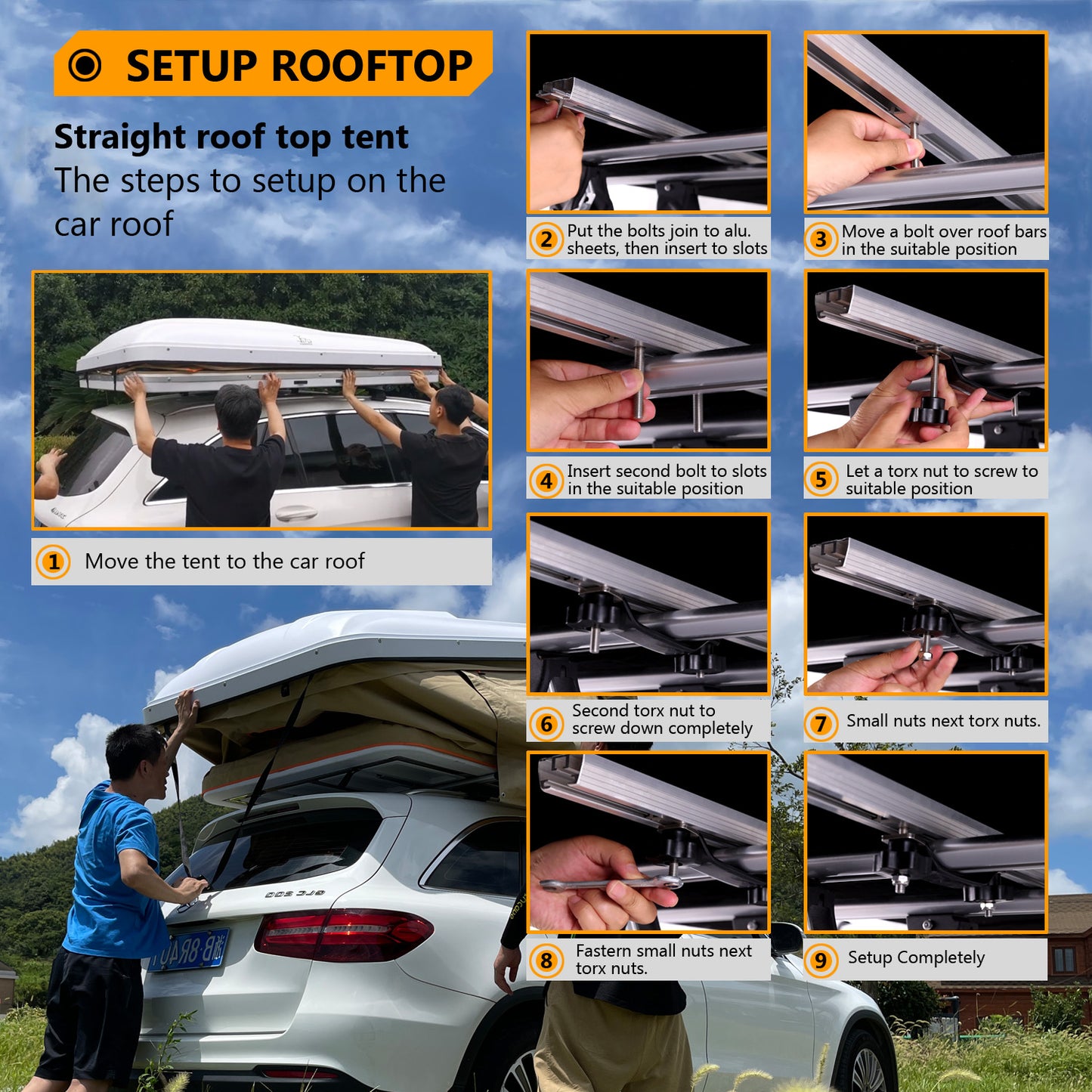 Straight Hydraulic Pressure Pop Up Tent