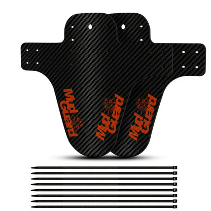 2Pcs Mountain Bike Mudguard 3D Carbon Fiber Twill MTB Fender Front/Rear Tire Wheel Universal Suitable For Disc Brake Bicycle