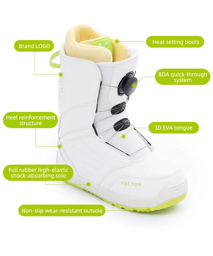 Professional Women's Man Ski Shoes Warm Waterproof Snowboard Boots Non-slip Leather Breathable Snow Ski Boots Ski Equipment