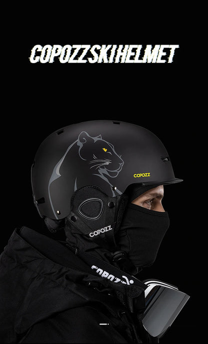 COPOZZ New Unisex Ski Helmet Certificate Half-covered Anti-impact Skiing Helmet For Adult and Kids Snow Safety Snowboard Helmet