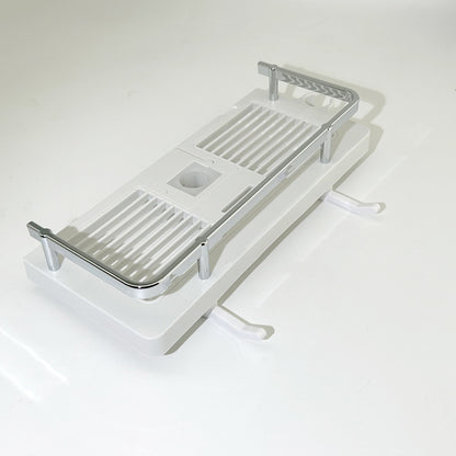Shower Shelf Home Bathroom Lift Bracket Without Holes Bathroom Shower Rod Tray Home Storage Shelves & Racks arrangement