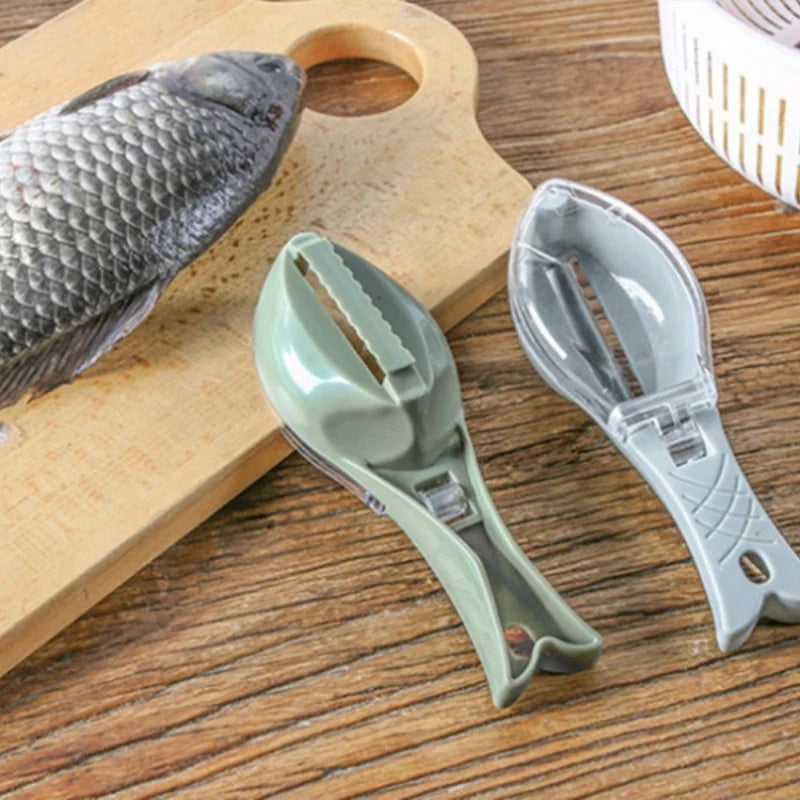 Kitchen Household Scale Scraper With Lid, Fish Scale Scraper, Manual Descaling, Brushing Of Fishing Tools
