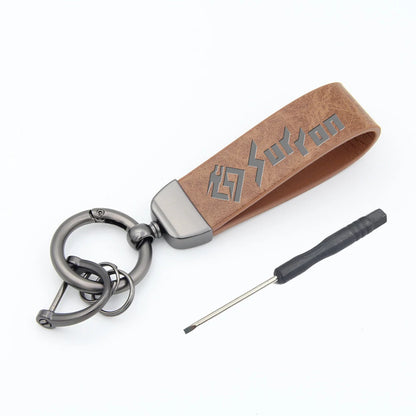 High-Grade Leather Motorcycle Keychain Holder Keyring For Sur Ron Surron Light Bee X S Lightbee Electric Off-Road Bike