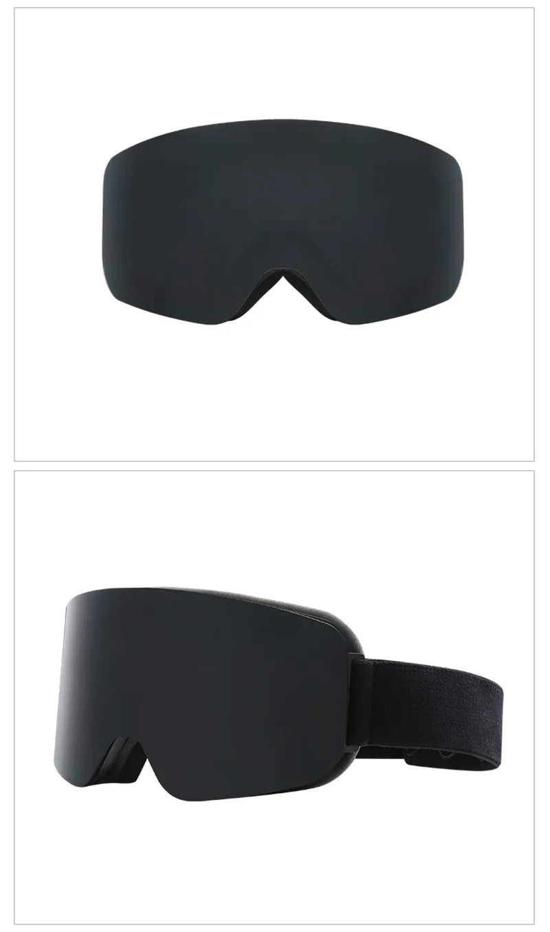Big Ski Snowboard Goggles Women Men Skiing Eyewear Mask UV 400 Snow Protection Over Glasses Adult Double Anti-Fog Cylindrical
