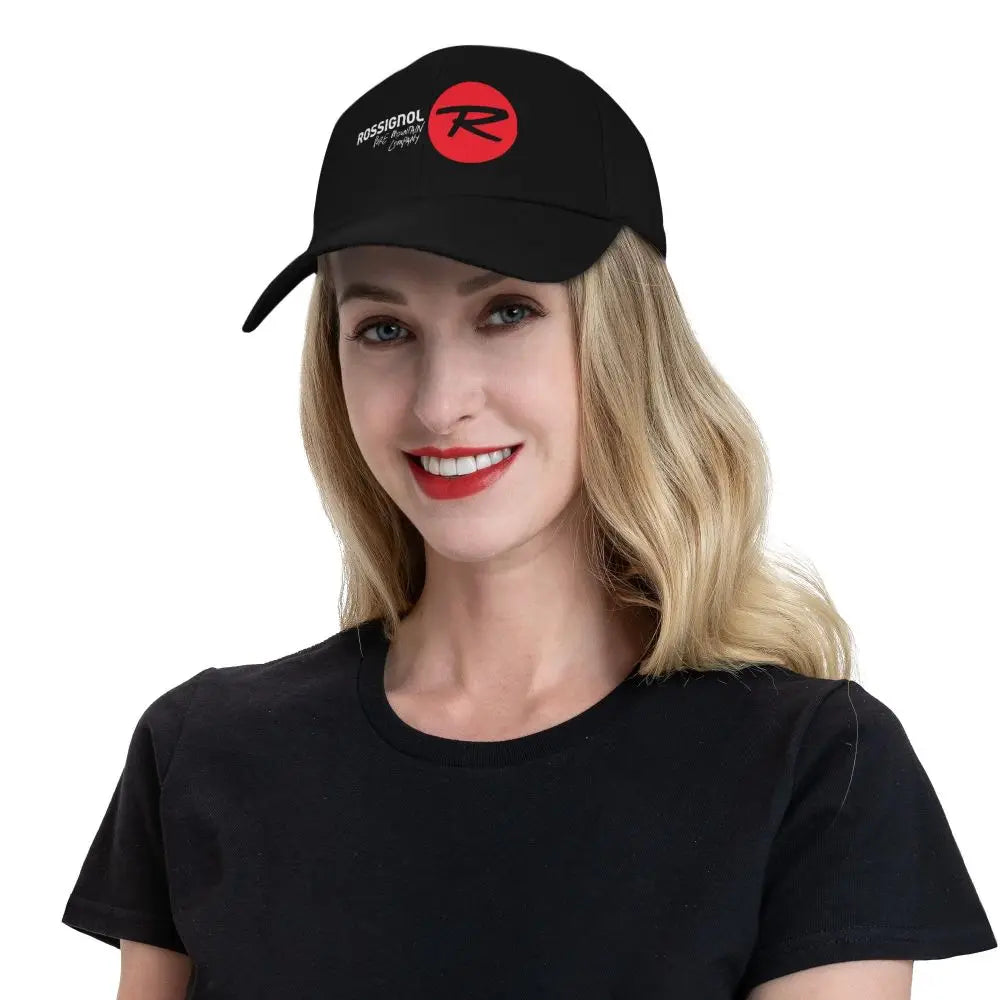 White Rossignol Logo Baseball Cap Hat Adjustable Visor Leisure Sun Hat
