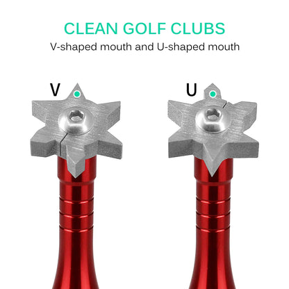 Golf Sharpener w Brush for Cleaning Golf Clubs Head Wedges and Irons Golf Grooving Tool
