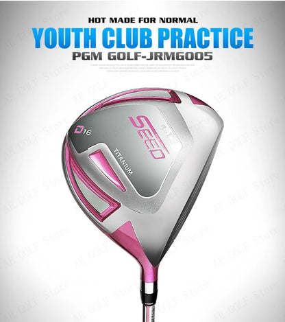 PGM child Golf Club Sets kids Learning Iron Carbon Putter Headcover Bracket Bag 120-165cm Height Boy Kids Junior Clubs JRTG005