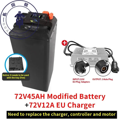 For Light Bee X Segway X160 X260 Battery Large Capacity Bluetooth 72V50AH 60V65AH Direct Replacement Ant BMS Dirtbike Battery