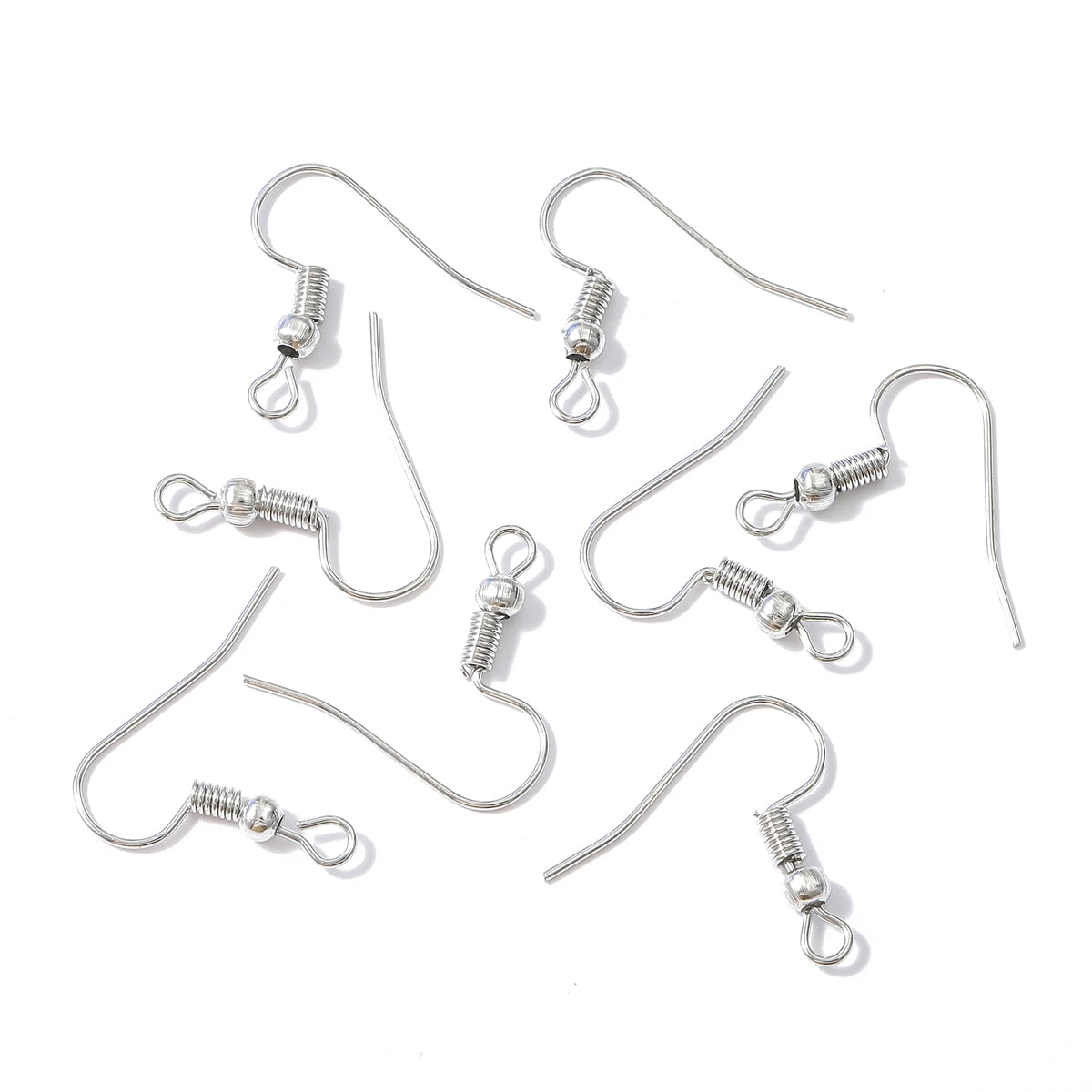 100-300pcs/Lot Hypoallergenic Earring Hook Kit Mix-color Ear Wires Fish Hooks Open Jump Rings Earplugs For DIY Jewelry Making