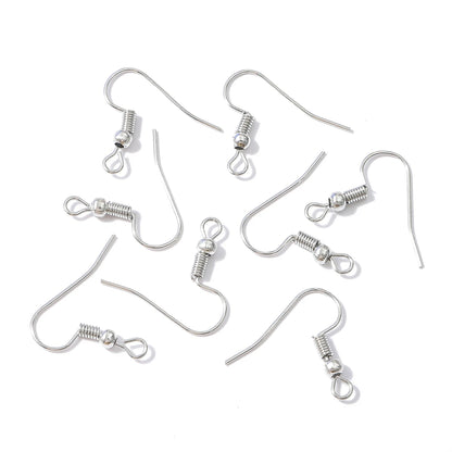 100-300pcs/Lot Hypoallergenic Earring Hook Kit Mix-color Ear Wires Fish Hooks Open Jump Rings Earplugs For DIY Jewelry Making