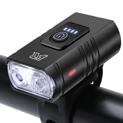 Bike Light T6 LED Bicycle Front Lamp Type-C Rechargeable MTB Headlight Flashlight Waterproof Outdoors Night Cycling Accessories