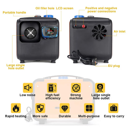 5KW-8KW Car Heater 12V/ 24V/ 220V 3in 1 Car Air Diesel Heater For Bus Auto Boats Trucks RV Ships Air Diesel Parking Heater