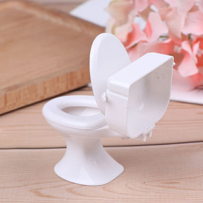 Dollhouse Furniture Vintage Bathroom Toilet Miniature Toys Dolls Accessories