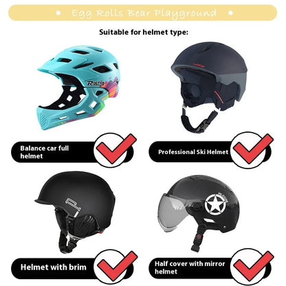 Ski Helmet Cover Decoration, Cute Cartoon Half Helmet Cover for Kids, Suitable for Electric Scooters Adult Helmet Decoration Hat