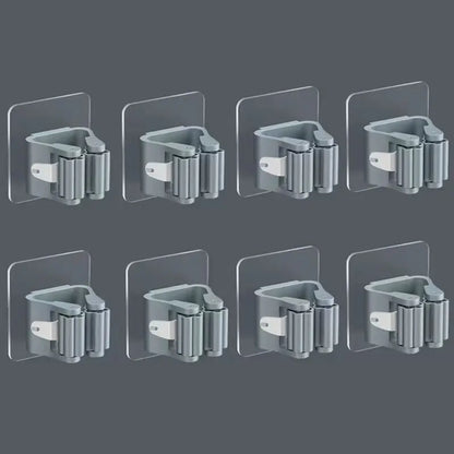 Household Bathroom Hole-free Mop Rack Broom Holder Holder Broom Storage Rack Seamless Transparent Mop Hanger