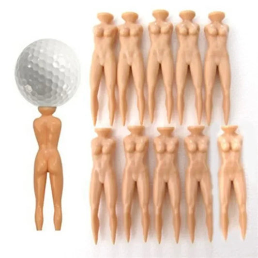 10pcs Tees Golf Tee Funny Golf Gift Sexy Naked Lady Woman Manikin Plastic Golf Equipment Accessories