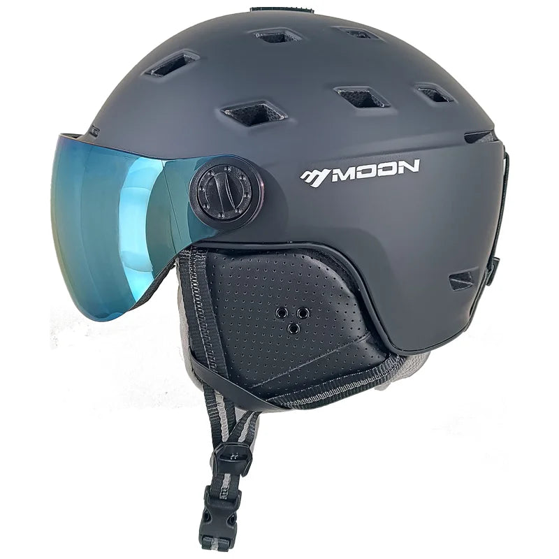 MOON-Professional Ski Helmet for Adult and Youth, Universal for Skateboard, Snowboard, Snow Equipment, Warm, Winter