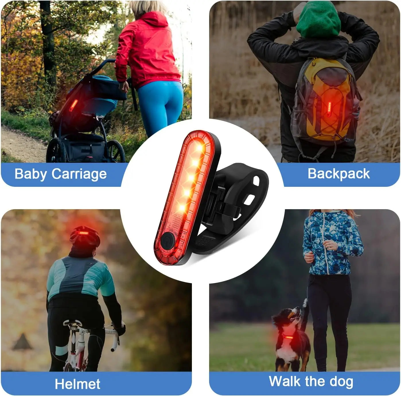 Bicycle Taillight MTB Red Light Bike Rear Light Cycling Warming Safety Lamp USB Rechargeable Led Bike Light Bike Accessories