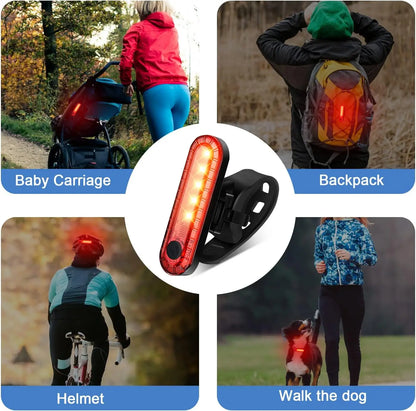 Bicycle Taillight MTB Red Light Bike Rear Light Cycling Warming Safety Lamp USB Rechargeable Led Bike Light Bike Accessories