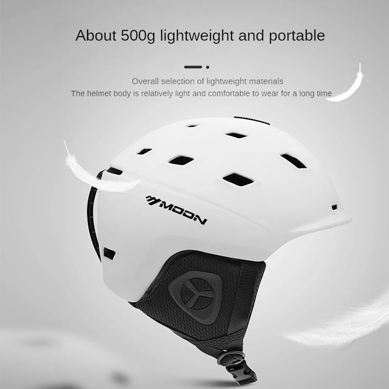MOON-Professional Ski Helmet for Adult and Youth, Universal for Skateboard, Snowboard, Snow Equipment, Warm, Winter