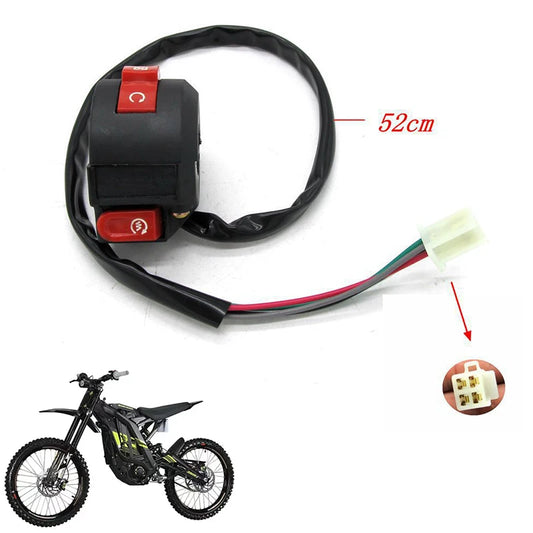 Multifunction 4 Holes HeadLight Electric Start Switch For SURRON Light Bee X Taotao ATV Pit Bike Go Kart Motorcycle Accessories