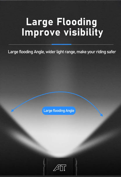 Bike Light T6 LED Bicycle Front Lamp Type-C Rechargeable MTB Headlight Flashlight Waterproof Outdoors Night Cycling Accessories